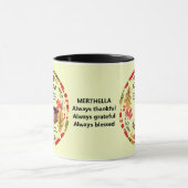 キリスト教の人生のパン幸せな感謝祭 マグカップ (中央)