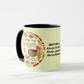 キリスト教の人生のパン幸せな感謝祭 マグカップ (正面左)