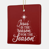 キリスト教の今季の理由はイエス セラミックオーナメント (左)