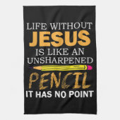 キリスト教の信仰おもしろいのない生活 キッチンタオル (縦)