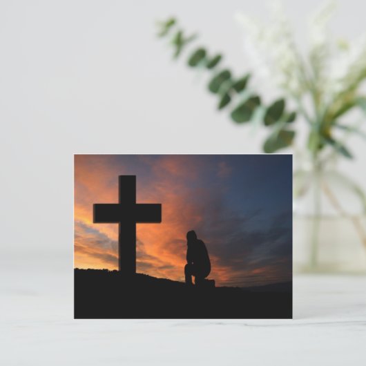 キリスト教の信仰がイエスを越え平和の愛の運命 ポストカード (スタンド正面)