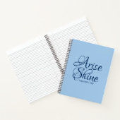 キリスト教の信仰が生まれ、聖書の聖句を青に輝かせる ノートブック (内部)