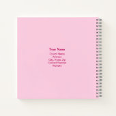 キリスト教の信仰が生まれ、聖書の聖句ピンクに輝く ノートブック (裏面)