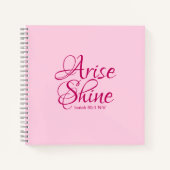キリスト教の信仰が生まれ、聖書の聖句ピンクに輝く ノートブック
