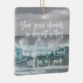 キリスト教の信仰と海引用文：恵みハウンド セラミックオーナメント (右)