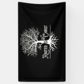 キリスト教の信仰と神への愛に根差す 横断幕 (縦)