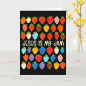 キリスト教の信仰に関する宗教的なストーリー Strawberry Jesus That Is カード (黄色い花)