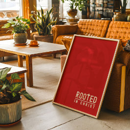 キリスト教の信仰に関する赤字型引用文ポスター ポスター