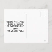 キリスト教の信仰のバレンタインデー シーズンポストカード (裏面)