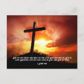 キリスト教の信仰のバレンタインデー シーズンポストカード (正面)