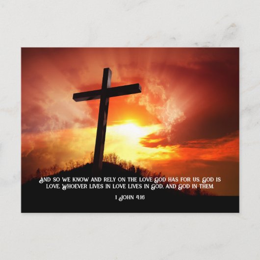 キリスト教の信仰のバレンタインデー シーズンポストカード (正面)