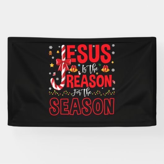 キリスト教の信仰の季節はイエスだ 横断幕 (横)