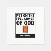 キリスト教の信仰の聖なる聖具を十分に着けなさい スタンダードカクテルナプキン (正面)