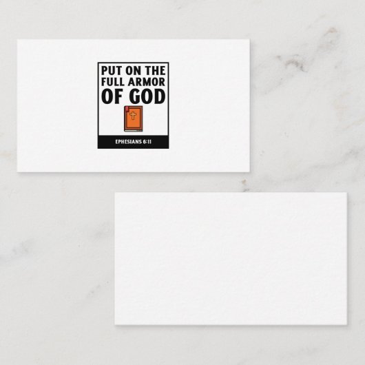 キリスト教の信仰の聖なる聖具を十分に着けなさい 名刺 (正面/裏面)