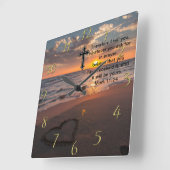 キリスト教の信仰はマルコ11:24と交わる スクエア壁時計 (傾斜)