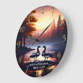 キリスト教の信仰はマルコ11:24と交わる ラージ壁時計 (傾斜)
