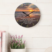 キリスト教の信仰はマルコ11:24と交わる ラージ壁時計