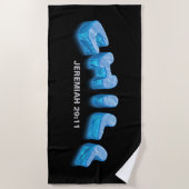 キリスト教の信仰は平和の安心と希望を冷やす ビーチタオル (正面)