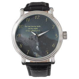 キリスト教の信仰は、2コリント5:7と十字架を結ぶ 腕時計