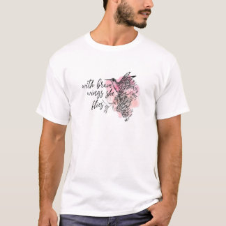キリスト教の信仰イエス・Gを、勇敢な翼で飛ばす Tシャツ