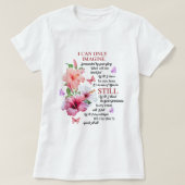 キリスト教の信仰想像イエス神を信じることができるだけだ Tシャツ (デザイン正面)