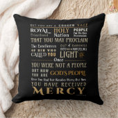 キリスト教の信仰1ペテロ2:9-10あなたは選ばれたピル クッション (ブランケット)