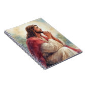 キリスト教の信仰 | イエス・キリストの祈りの水彩画アート ノートブック (右側)