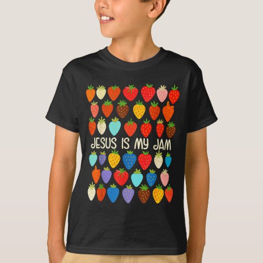 キリスト教の信仰 ストロベリー・イエス Tシャツ (正面)
