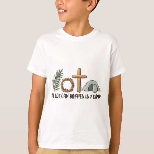 キリスト教の信仰 ハッピーイースター 多くのことが起こり得る Tシャツ (正面)