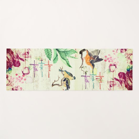 キリスト教の信仰,希望,愛の水彩 ヨガマット (正面(横))