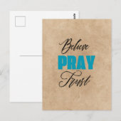 キリスト教の信仰 Believe, Pray and Trust ポストカード (正面/裏面)