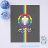 キリスト教の信徒を歓迎 チラシ (シングル)