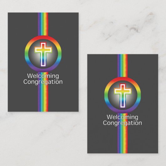 キリスト教の信徒を歓迎 ノートカード (正面/裏面)