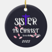 キリスト教の修道士の姉妹 セラミックオーナメント (裏面)