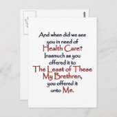 キリスト教の健康気に ポストカード (正面/裏面)