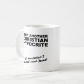 キリスト教の偽善者マグカップ ジョーク コーヒーマグカップ (正面左)