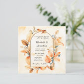 キリスト教の全秋に燃えたオレンジ結婚色の秋 招待状 (スタンド正面)