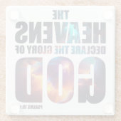 キリスト教の創造:天国神の栄光を宣言 ガラスコースター (裏面)