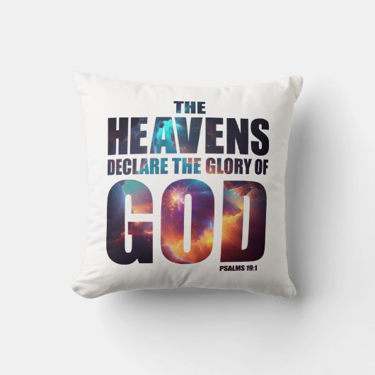 キリスト教の創造：天国神の栄光を宣言 クッション (正面)
