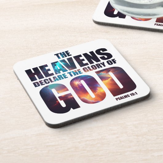 キリスト教の創造：天国神の栄光を宣言 コースター (左側)