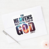 キリスト教の創造：天国神の栄光を宣言 スクエアシール (封筒)