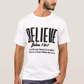 キリスト教の励ましの聖書の言葉 Tシャツ (正面)