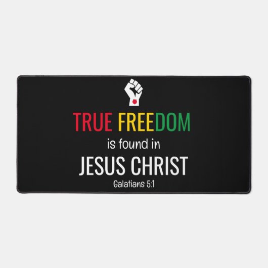 キリスト教の十二番目のイエスの真の自由 デスクマット (正面)
