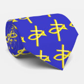 キリスト教の十字及び魚 ネクタイ (ロール)