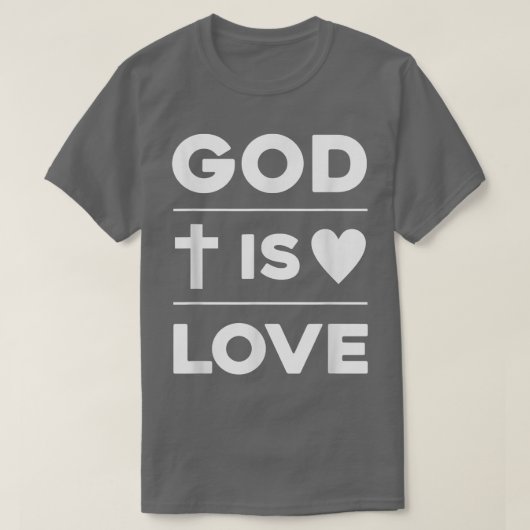 キリスト教の十字架とハート神は愛Tシャツ Tシャツ (デザイン正面)
