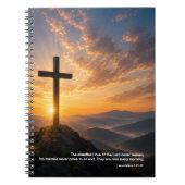 キリスト教の十字架と日の出 聖書 ノートブック (正面)