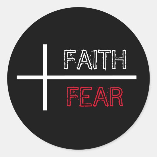 キリスト教の十字架への恐怖に対する信仰 ラウンドシール (正面)