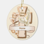 キリスト教の十字架を愛して セラミックオーナメント (左)