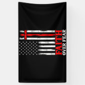 キリスト教の十字架カッコいいを恐れる信仰 横断幕 (縦)