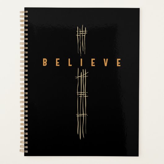 キリスト教の十字架信じに対するデザイン プランナー手帳 (正面)
